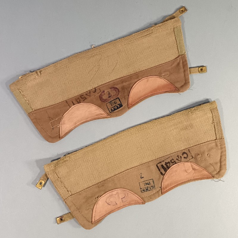 PAIRE DE GUETRES EN WEB ANGLAISES OU CANADIENNES FABRICATION DATEE 1941 TAILLE 3